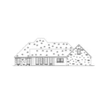 Country French House Plan Rear Elevation - 170D-0008 - Shop House Plans and More