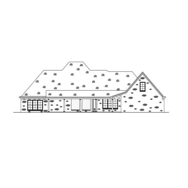 Traditional House Plan Rear Elevation - 170D-0009 - Shop House Plans and More