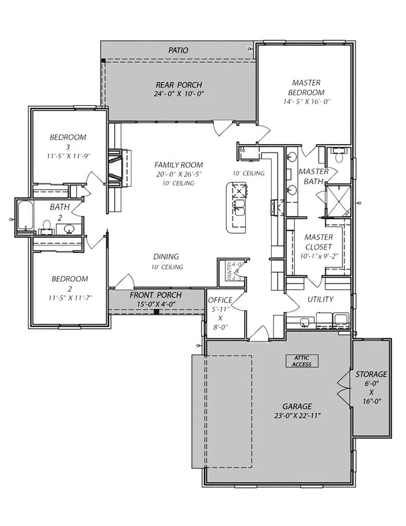 European House Plan First Floor - 170D-0010 - Shop House Plans and More