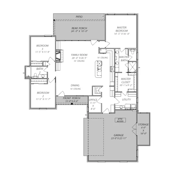 European House Plan First Floor - 170D-0010 - Shop House Plans and More