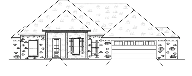 Acadian House Plan Front Elevation - Bowman Creek Ranch Home 170D-0011 - Shop House Plans and More