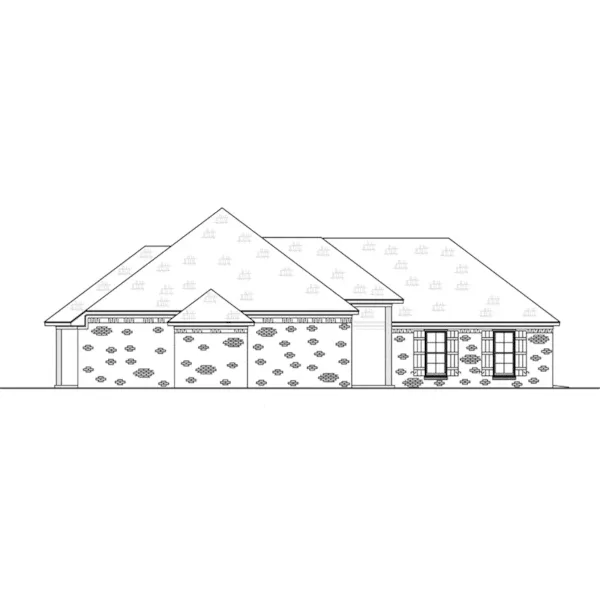 Ranch House Plan Left Elevation - Bowman Creek Ranch Home 170D-0011 - Shop House Plans and More