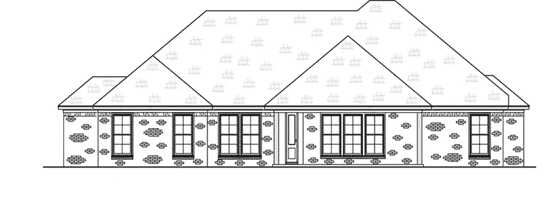 Acadian House Plan Rear Elevation - Bowman Creek Ranch Home 170D-0011 - Shop House Plans and More