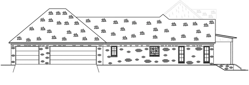 Farmhouse Plan Left Elevation - 170D-0012 - Shop House Plans and More