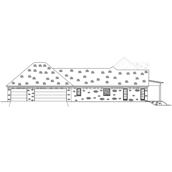 Farmhouse Plan Left Elevation - 170D-0012 - Shop House Plans and More