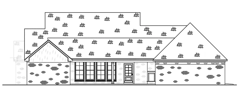 Farmhouse Plan Rear Elevation - 170D-0012 - Shop House Plans and More