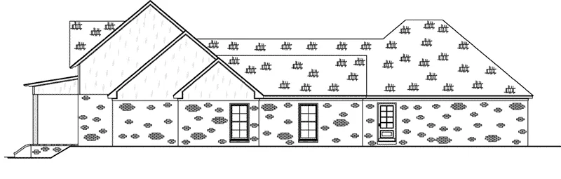 Farmhouse Plan Right Elevation - 170D-0012 - Shop House Plans and More