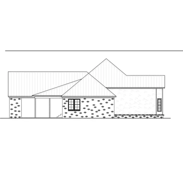 Ranch House Plan Left Elevation - 170D-0013 - Shop House Plans and More