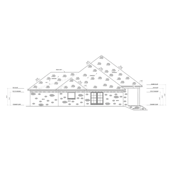 Traditional House Plan Left Elevation - 170D-0015 - Shop House Plans and More