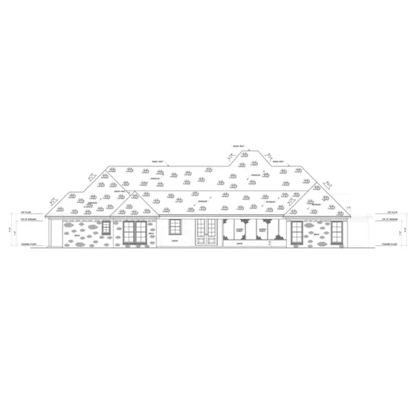 Traditional House Plan Rear Elevation - 170D-0015 - Shop House Plans and More