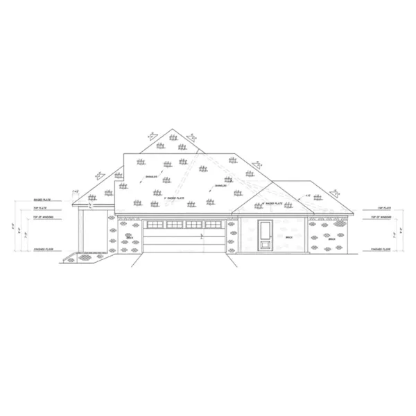 Traditional House Plan Right Elevation - 170D-0015 - Shop House Plans and More