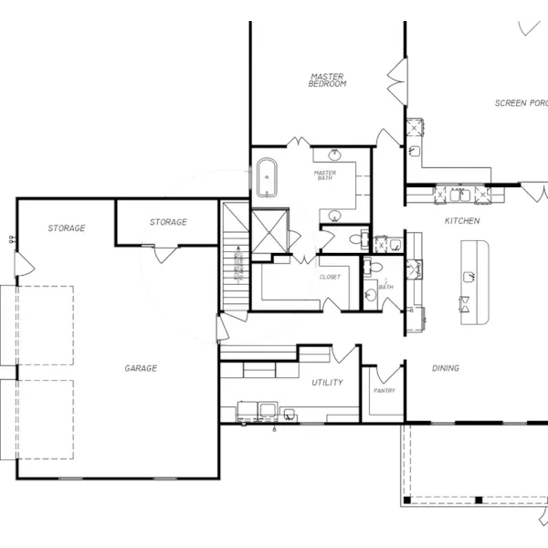 Ranch House Plan Optional Floor Plan - Aster Lane Country Home 170D-0016 - Shop House Plans and More