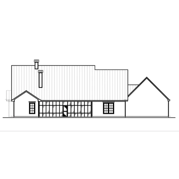 Ranch House Plan Rear Elevation - Aster Lane Country Home 170D-0016 - Shop House Plans and More