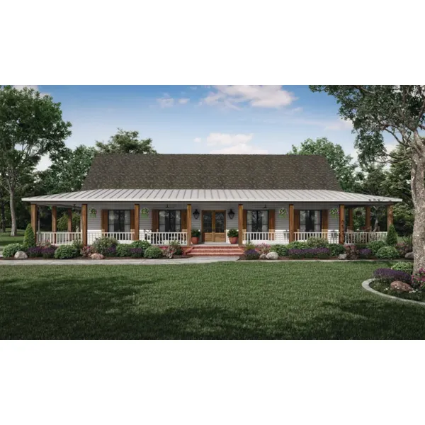 Country House Plan Front of Home - 170D-0018 - Shop House Plans and More