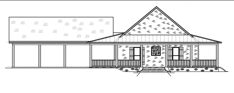 Traditional House Plan Left Elevation - 170D-0018 - Shop House Plans and More
