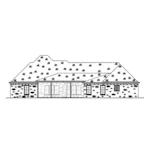 Ranch House Plan Rear Elevation - 170D-0019 - Shop House Plans and More