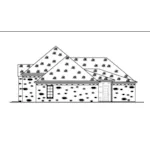 Ranch House Plan Right Elevation - 170D-0019 - Shop House Plans and More