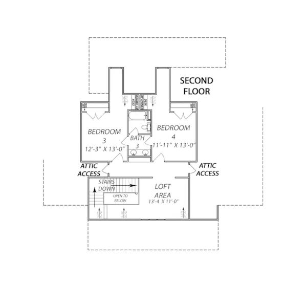 Modern Farmhouse Plan First Floor - 170D-0020 - Shop House Plans and More