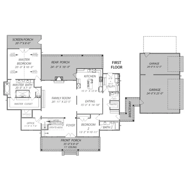 Modern Farmhouse Plan Second Floor - 170D-0020 - Shop House Plans and More