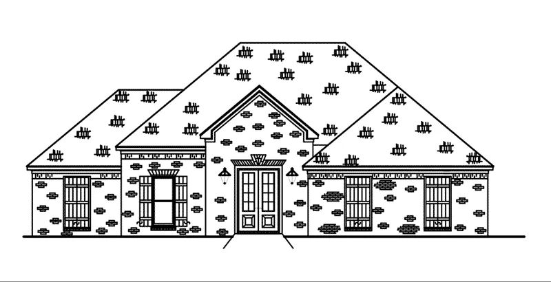 Country French House Plan Front Elevation - 170D-0021 - Shop House Plans and More