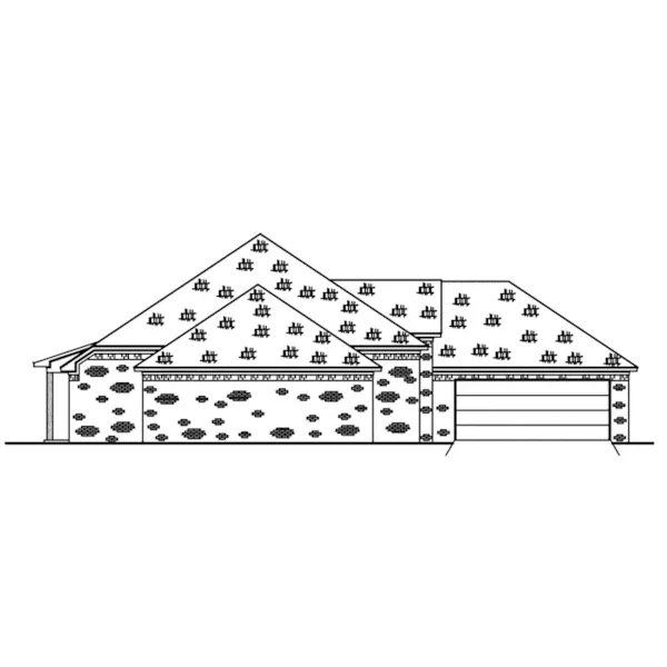 Traditional House Plan Left Elevation - 170D-0021 - Shop House Plans and More