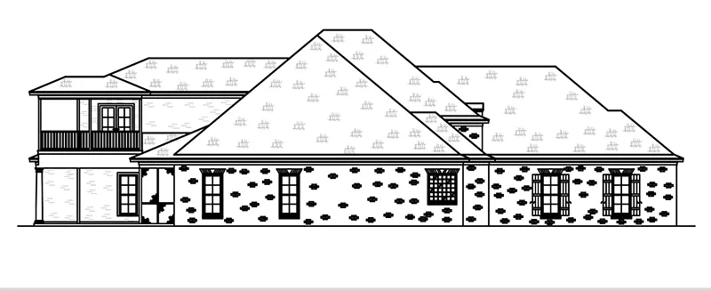 Luxury House Plan Left Elevation - 170D-0025 - Shop House Plans and More