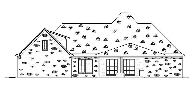 Acadian House Plan Rear Elevation - Valhalla Southern Home 170D-0027 - Shop House Plans and More