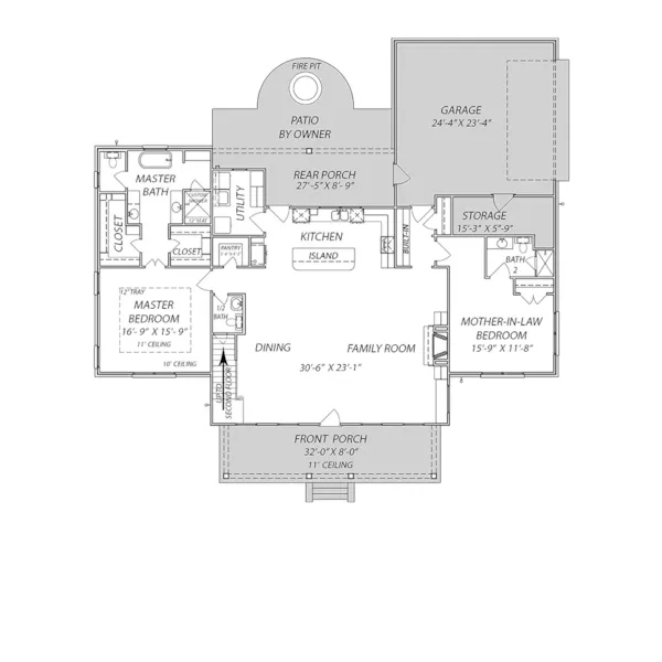 Cape Cod & New England House Plan First Floor - 170D-0028 - Shop House Plans and More