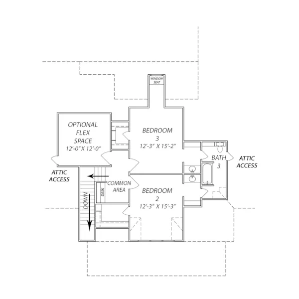 Cape Cod & New England House Plan Second Floor - 170D-0028 - Shop House Plans and More