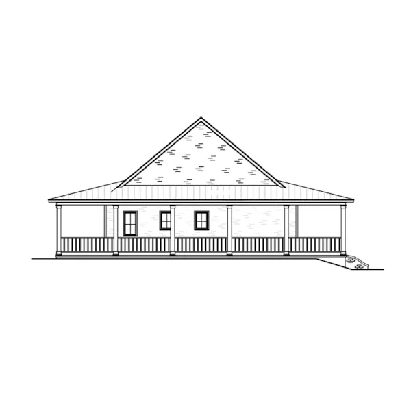 Modern Farmhouse Plan Left Elevation - Old Farm Country Home 170D-0029 - Shop House Plans and More