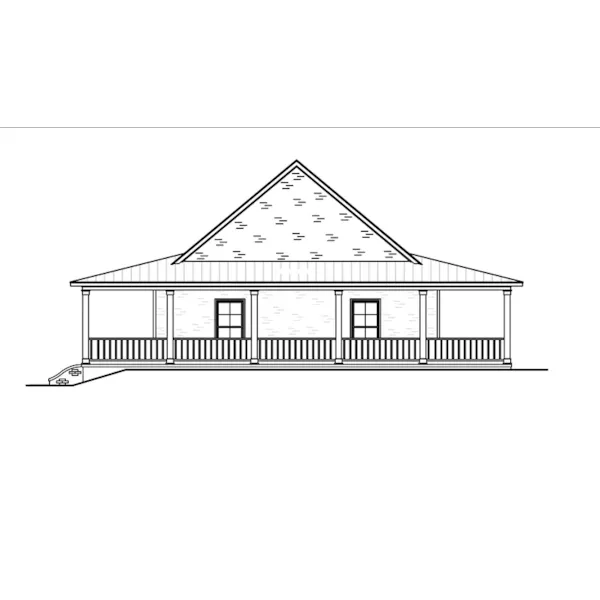 Modern Farmhouse Plan Right Elevation - Old Farm Country Home 170D-0029 - Shop House Plans and More