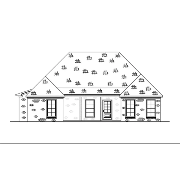 Country French House Plan Rear Elevation - 170D-0030 - Shop House Plans and More