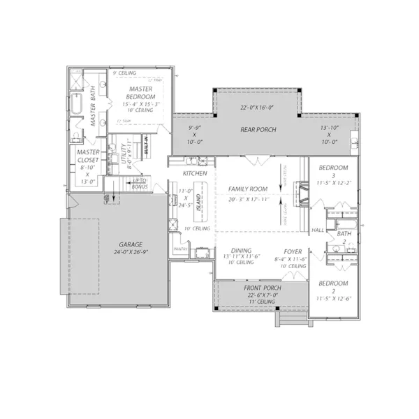 Mountain House Plan First Floor - 170D-0031 - Shop House Plans and More