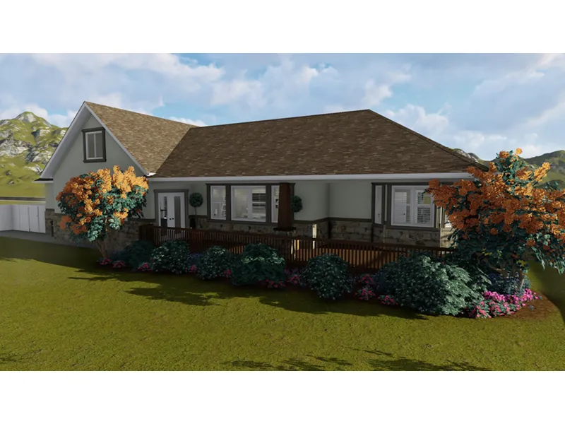 Country House Plan Side View Photo 02 - Adamson Craftsman Home 172D-0001 - Search House Plans and More