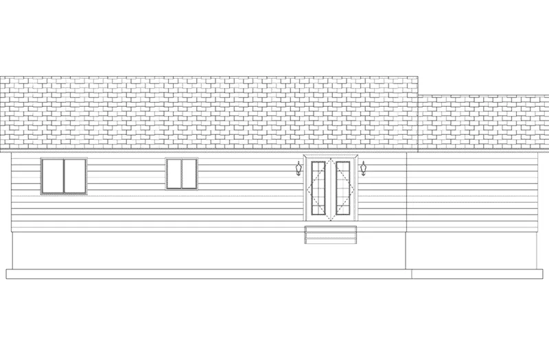 Traditional House Plan Rear Elevation - Akers Ranch Home 172D-0002 - Search House Plans and More