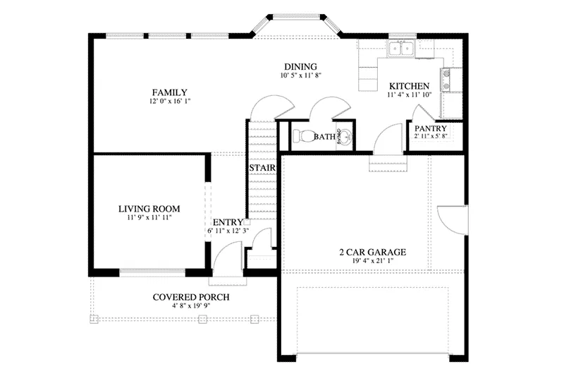 Rustic House Plan First Floor - Alder Country Home 172D-0003 - Search House Plans and More