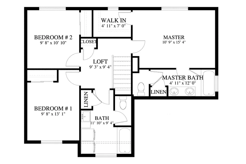 Rustic House Plan Second Floor - Alder Country Home 172D-0003 - Search House Plans and More