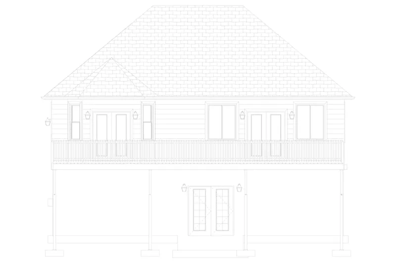 Traditional House Plan Rear Elevation - Allison Ranch Home 172D-0005 - Search House Plans and More