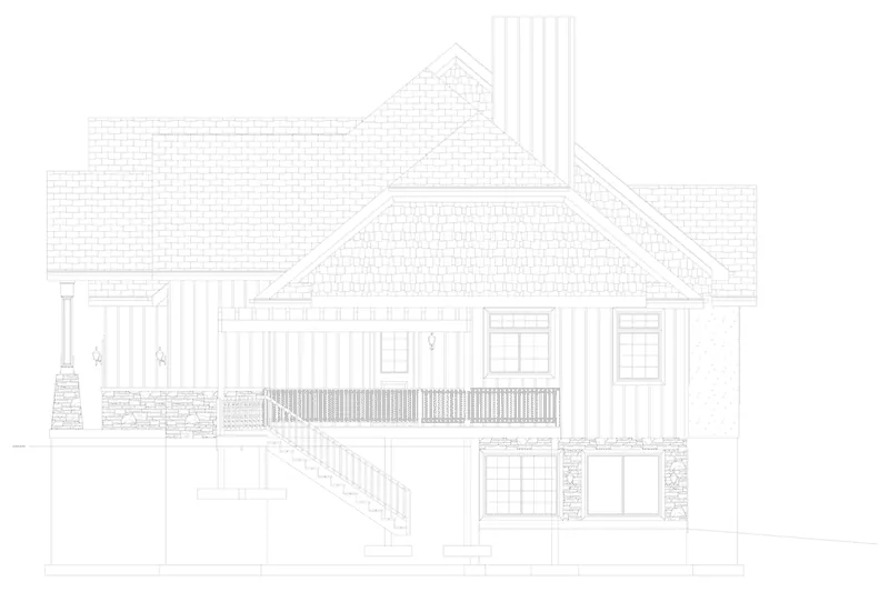 Farmhouse Plan Right Elevation - Anderson Bay Craftsman Home 172D-0006 - Search House Plans and More