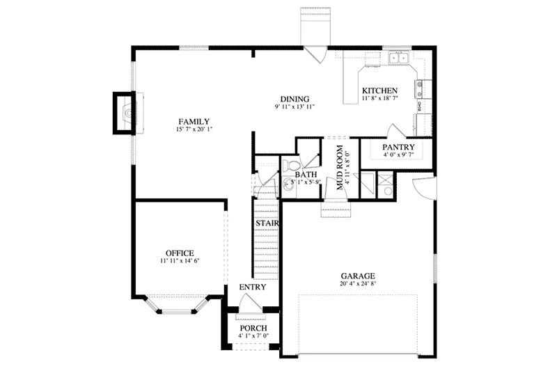 European House Plan First Floor - Andersons European Home 172D-0007 - Search House Plans and More