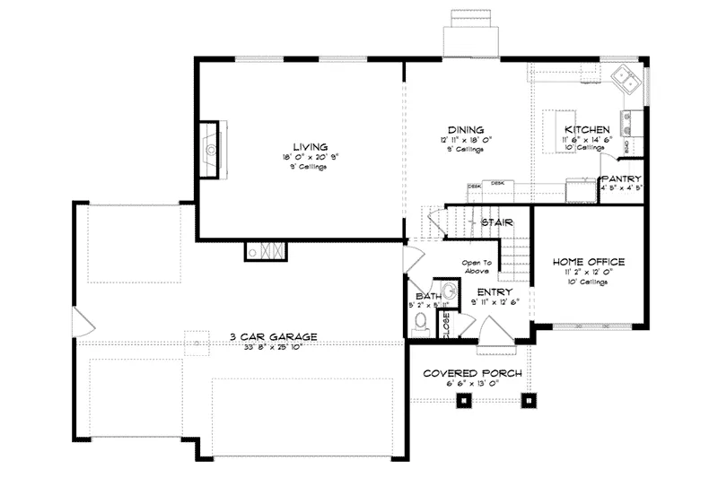 European House Plan First Floor - Ashley Valley Two-Story Home 172D-0009 - Search House Plans and More