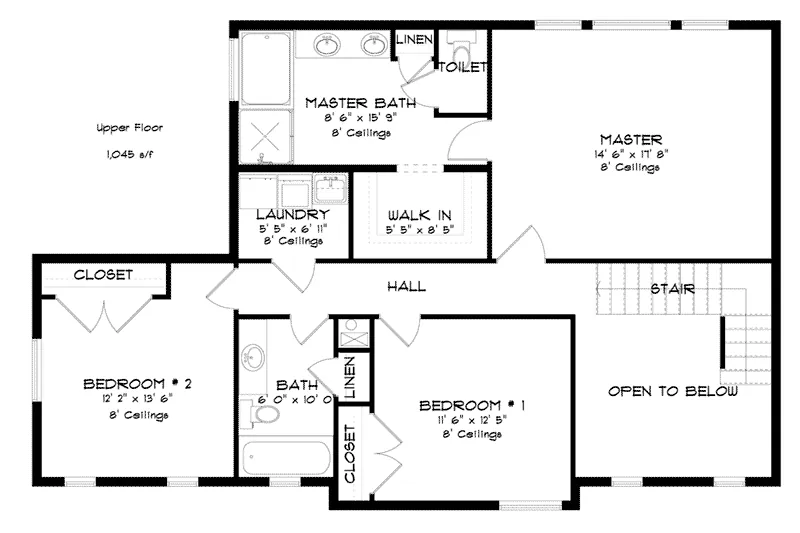 European House Plan Second Floor - Ashley Valley Two-Story Home 172D-0009 - Search House Plans and More