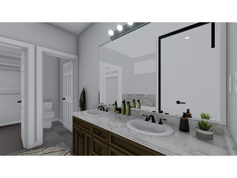 Modern Farmhouse Plan Master Bathroom Photo 01 - Ashwood Lane Traditional Ranch Home 172D-0010 - Search House Plans and More