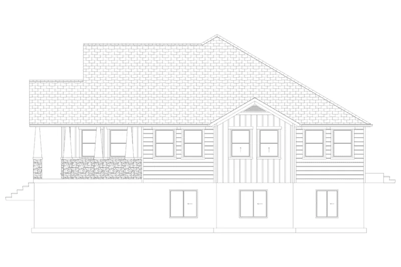 Cabin & Cottage House Plan Right Elevation - Aurora Lane Craftsman Home 172D-0012 - Search House Plans and More