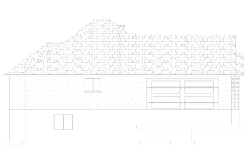 Ranch House Plan Left Elevation - Avery Lane Ranch Home 172D-0014 - Search House Plans and More