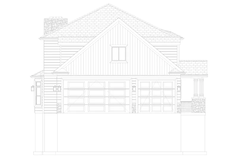 Arts & Crafts House Plan Left Elevation - Bailey Lake Country Home 172D-0015 - Search House Plans and More