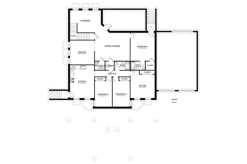 Country House Plan Basement Floor - Barnett Lane Rustic Home 172D-0016 - Search House Plans and More