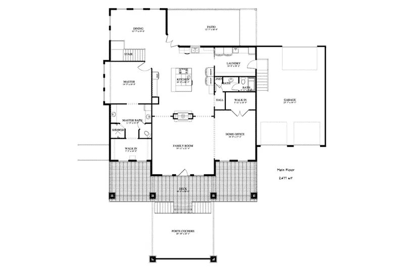 Country House Plan First Floor - Barnett Lane Rustic Home 172D-0016 - Search House Plans and More