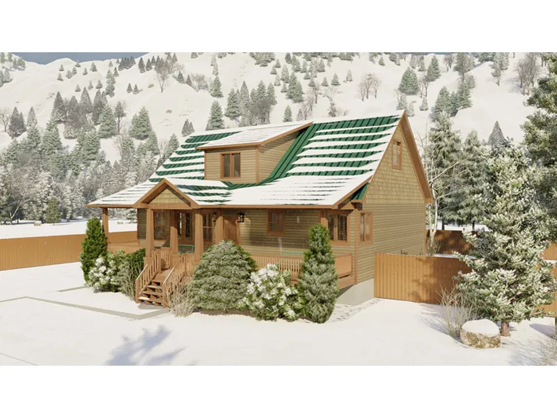 Mountain House Plan Front Photo 02 - Beck Craftsman Cabin 172D-0017 - Search House Plans and More