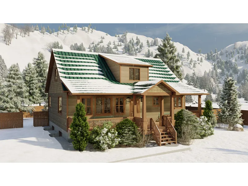 Mountain House Plan Front Photo 03 - Beck Craftsman Cabin 172D-0017 - Search House Plans and More